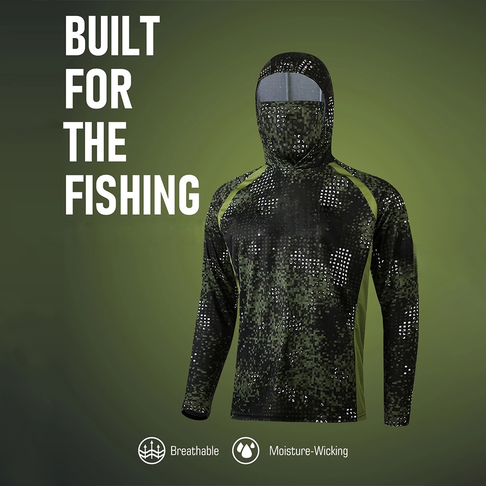 MALFC 낚시 의류 남성 후드 낚시 셔츠 긴팔 낚시  - Fishing Shirt Uv Protection 리뷰 및 가격