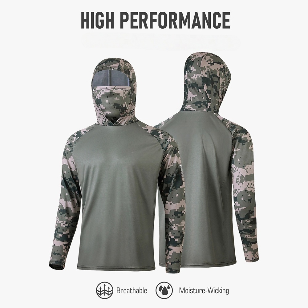 MALFC 낚시 의류 남성 후드 낚시 셔츠 긴팔 낚시  - Fishing Shirt Uv Protection 리뷰 및 가격