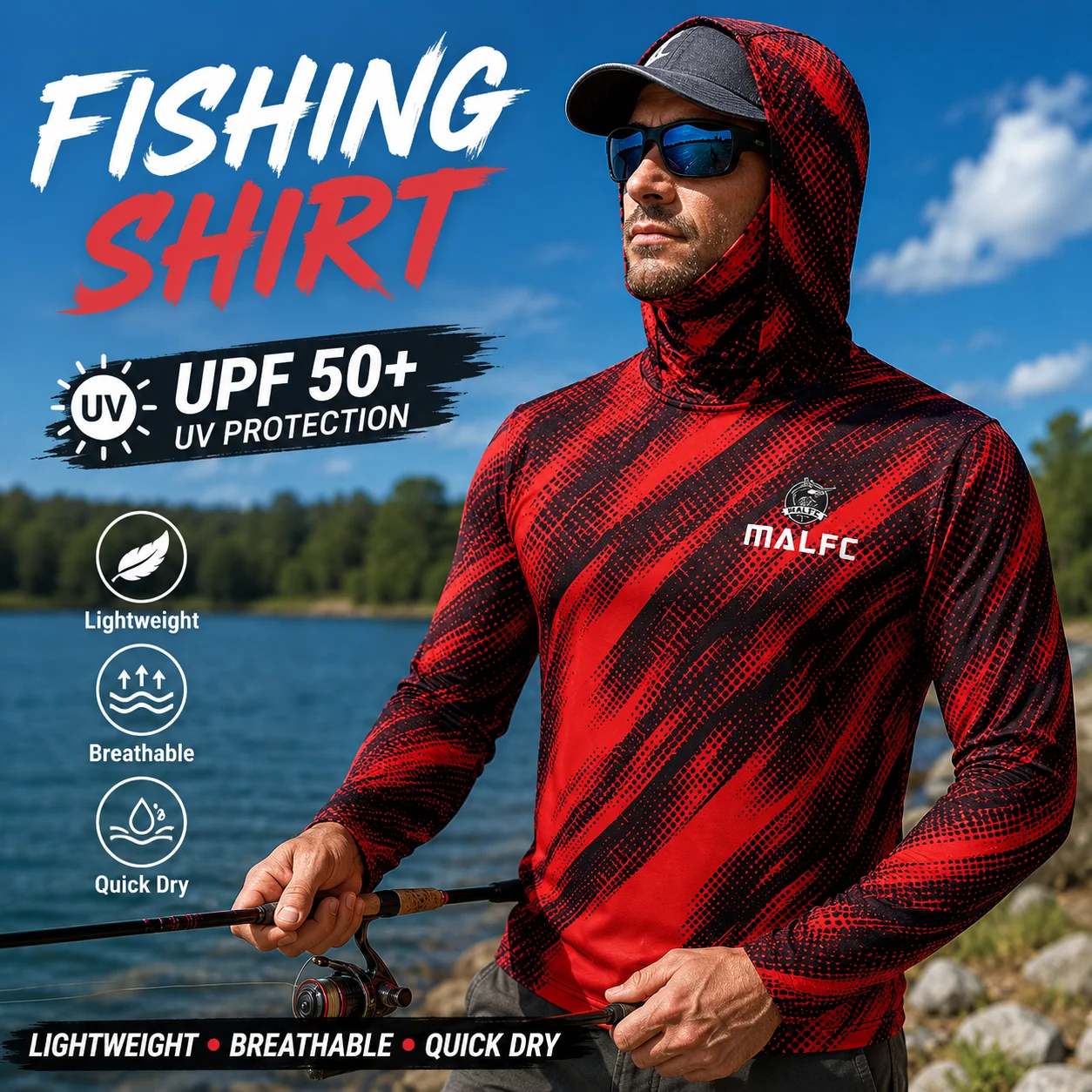 남성용 UPF 50+ 자외선 차단 기능성 후드형 얼굴  - Fishing Mask Sun Protection 리뷰 및 가격