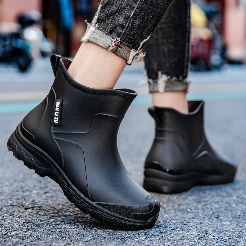 남성용 새 레인부츠 숏 튜브 패셔너블 PVC 고무 신발 - Fishing Boots 리뷰 및 가격