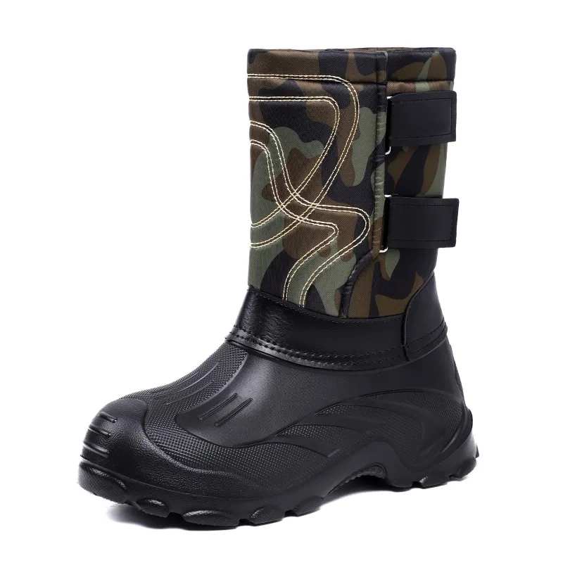 남성용 카모 하이탑 겨울 스노우 부츠 합성 가죽 EVA - Fishing Boots 리뷰 및 가격